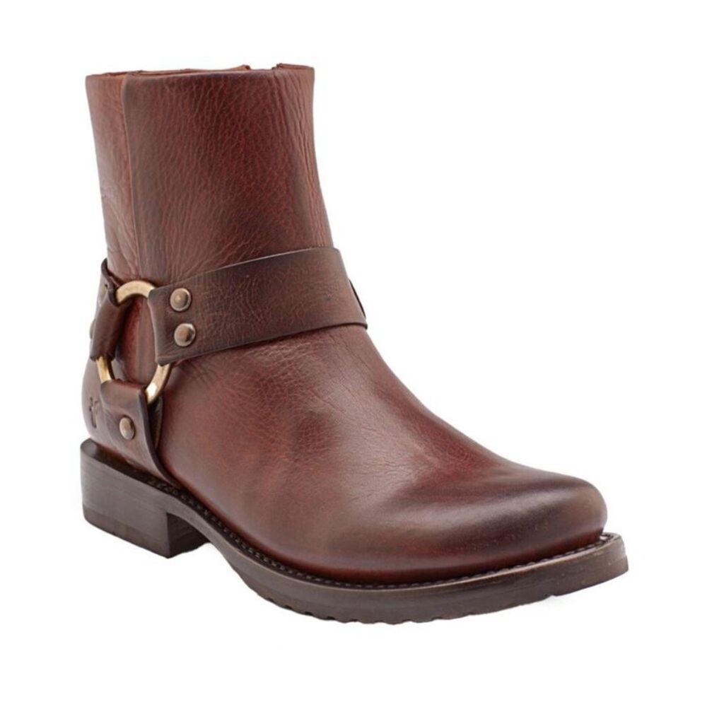 Frye Veronica Cognac Harness Short Boot Bootie 8.5